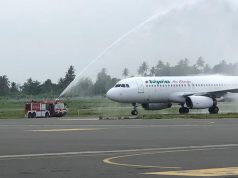 Българските туристи тръгнаха към Занзибар, посрещнаха полета на Bulgarian Air Charter с воден салют (видео)