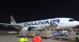 Самолетът на Gulliv Air кацна в Газиантеп, пълен е с оборудване и материали от първа необходимост