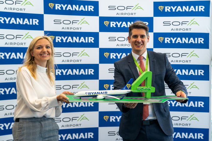 Ryanair с рекорден трафик за Лято 2024 от и до летище София